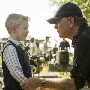 Filmmaker Randall Wallace directs Connor Corum (Photo: Sony Pictures) 