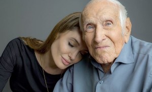 Angelina Jolie and the late Louie Zamperini Photo: Universal Pictures Copyright: © 2014 Universal Studios. ALL RIGHTS RESERVED. 