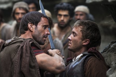 Joseph Fiennes and Tom Felton as Clavius and Lucius Photo: TriStar 