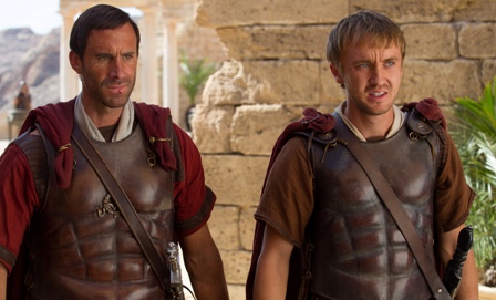 Clavius (Joseph Fiennes) and Lucius (Tom Felton) execute orders from Pontius Pilate. Photo: Columbia Pictures ©2015 CTMG 