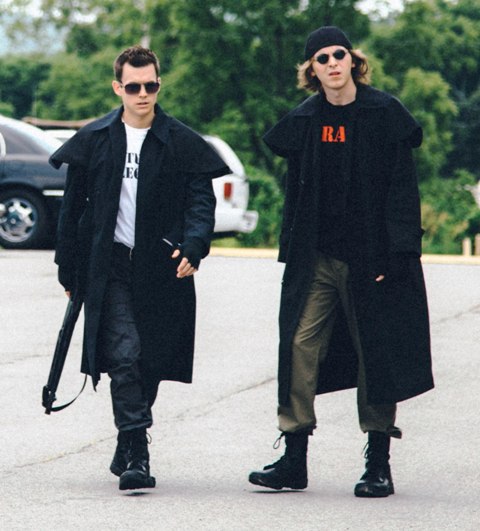 Shooters Eric Harris (David Errigo Jr.) and Dylan Klebold (Cory Chapman) move in for the kill.